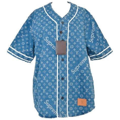 supreme x lv baseball jersey replica|supreme x louis vuitton jacket.